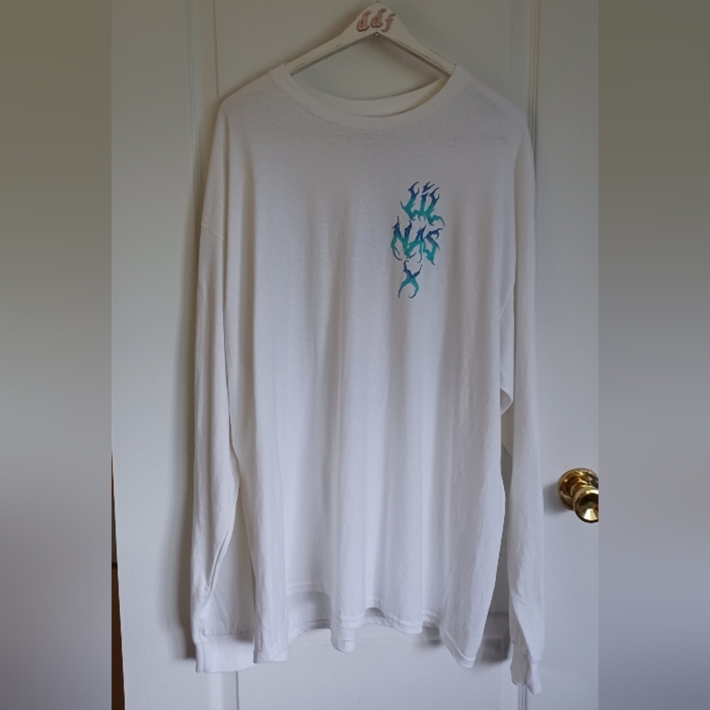LIL NAS X BY GOODIE TWO SLEEVES SIZE XXL 100% COTTON WHITE LONG SLEEVE T-SHIRT